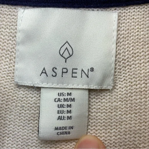 Men’s Fair Isle 1/4 Zip Aspen Sweater- Sz M - Picture 12 of 15